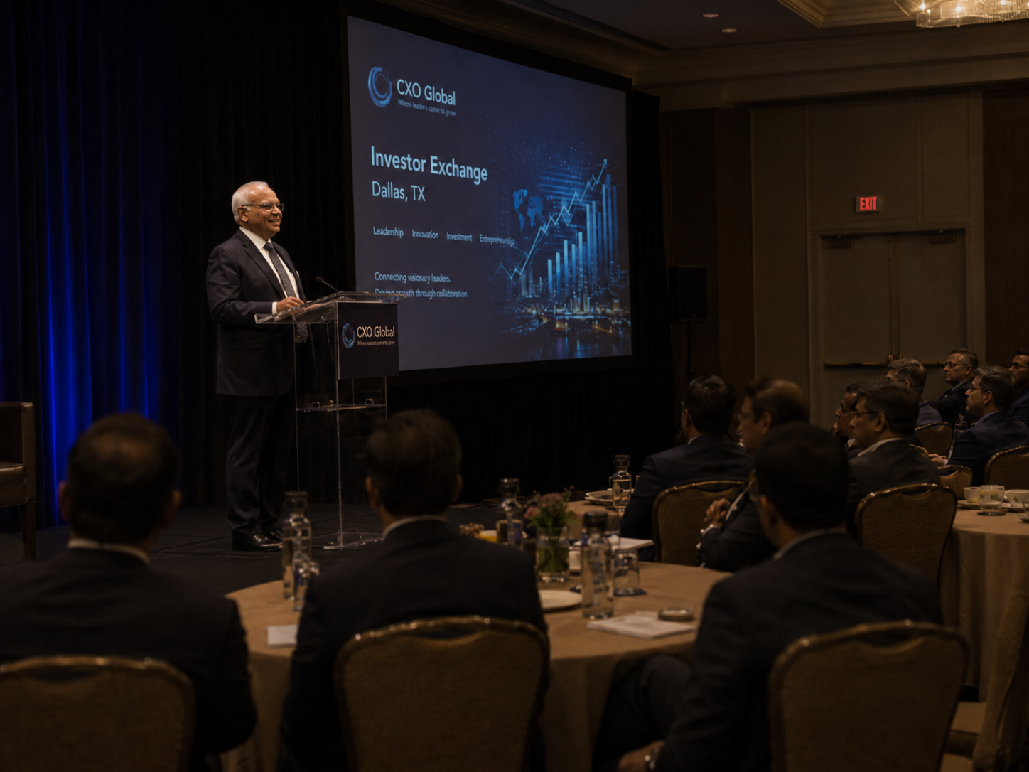 Founders participating in the CXO Global Founder Growth Roundtable concept