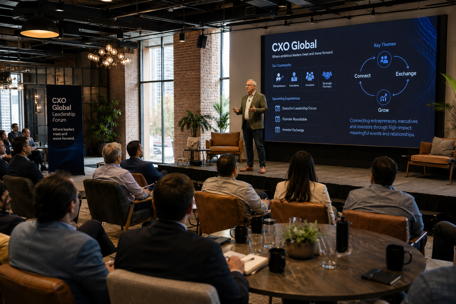 Investors and founders participating in the planned CXO Global Investor and Founder Exchange